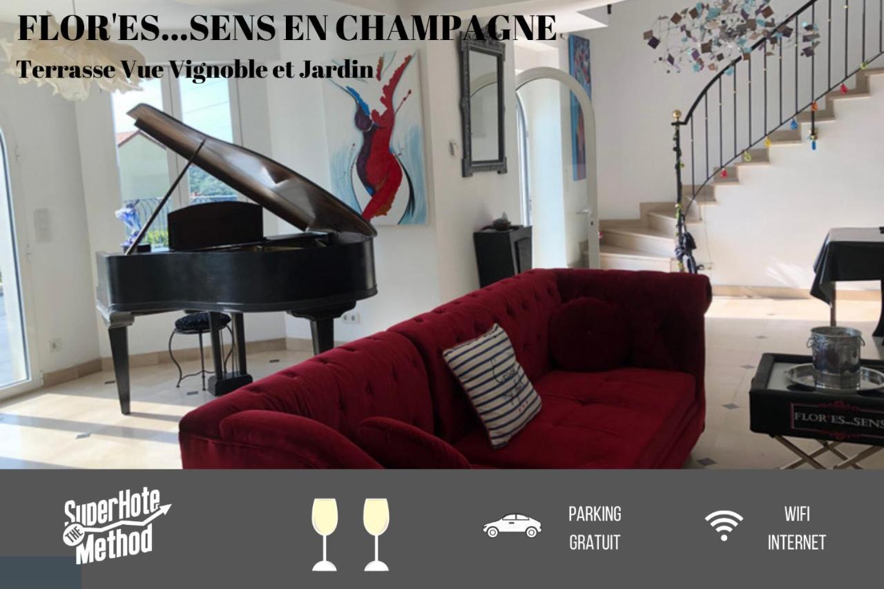 Вилла Floressens En Champagne Terrasse Privative Sur Le Vignoble Fleury-la-Riviere Экстерьер фото